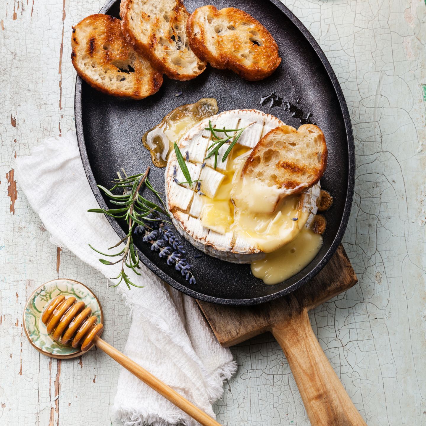 Roast Camembert with cider jelly