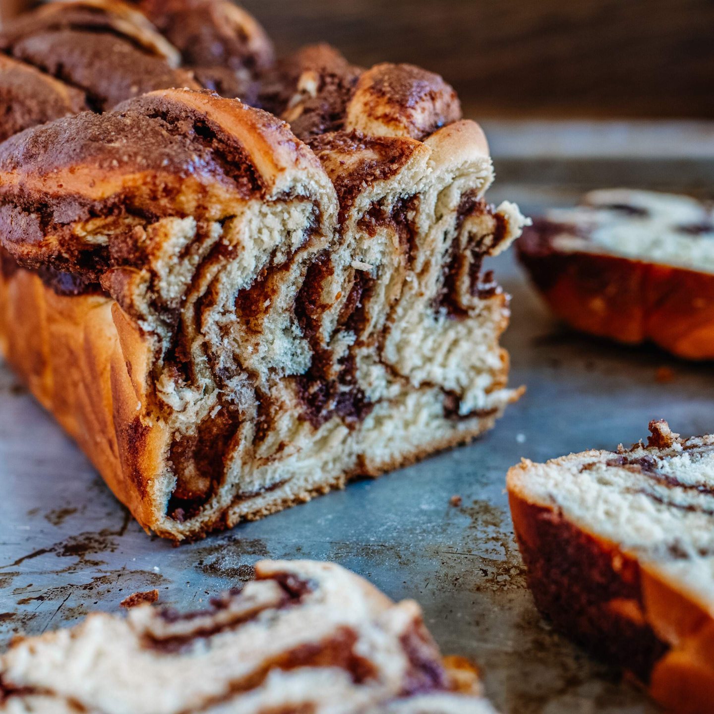 Babka with spread