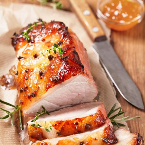 Rôti de porc à la confiture d'abricot