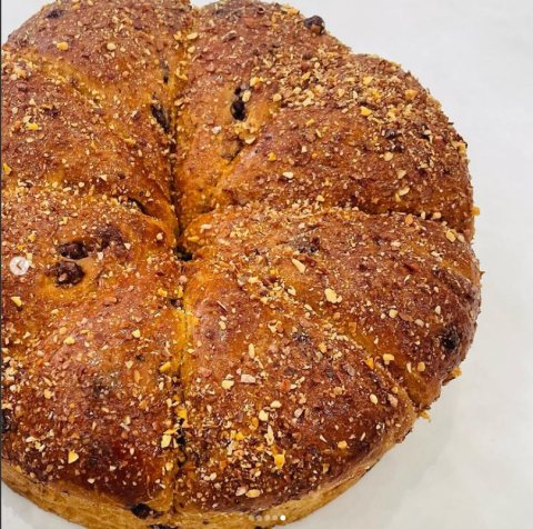 Laetitia Dileta's chocolate and praline brioche